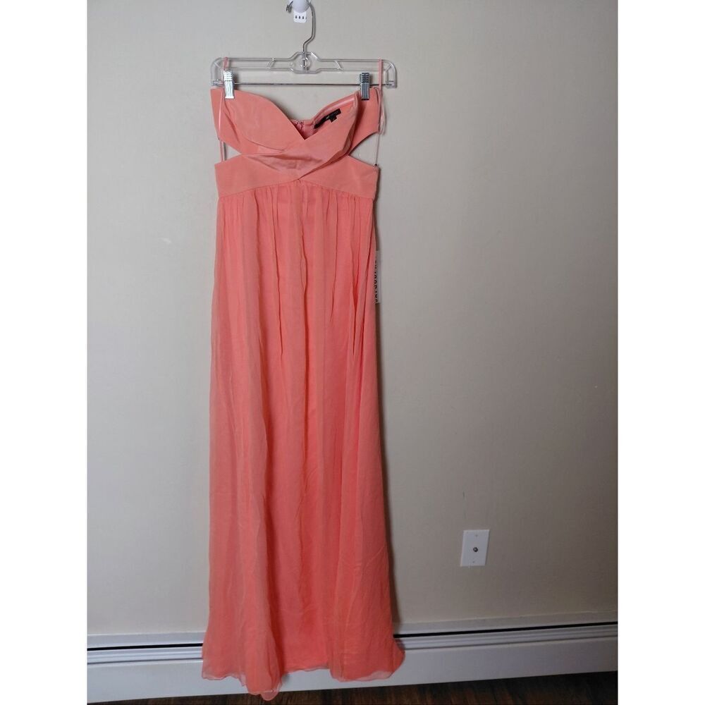 Jay Godfrey Womens Cutout Strapless Gown Maxi Dress Lined Silk